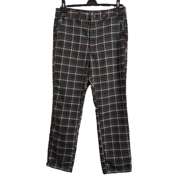 AMERICAN EAGLE GREEN PLAID STRETCH PANTS 8 - Picture 1 of 11